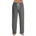 thumbnail image 1 of YOUYEDIAN Pajamas Pants for Men Plaid Pajamas Bottoms Funny Sleepwear Mens Graphic Lounge Pants Checkered Plus Size Wide Leg Pant Petite Drawstring Pj Pants Gray XL, 1 of 3