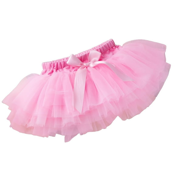 YOUYEDIAN Plain Skirts for Girls Tulle Baby Tutu Skirt 0-3 Months 2025 Summer Girls Tutu Skirt Puffy Princess Skirt,Light pink 6-12 Months