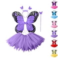 thumbnail image 1 of YOUYEDIAN Princess Tulle Tutu Skirt Sets, Include Headband, Wand, Butterfly Fairy Wing, Skirt (Purple, One Size), 1 of 4