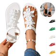 thumbnail image 1 of YOUYEDIAN Sandals for Women Summer Flat Sandals Fashion Comfortable Slippers Beach Open Toe Shoes(White), 1 of 4