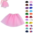 thumbnail image 1 of YOUYEDIAN Pink Skirts for Girls Tulle Kids Tutu Skirt 2026 Summer Stretchy Waist Ballet Skirts for Toddler Girls Puffy Princess Skirt,Pink One Size, 1 of 5