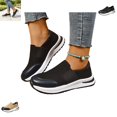 thumbnail image 1 of YOUYEDIAN Sneakers for Women Casual Round Toe Platform Fashion Slip On Sport Sneakers Versatile Comfy Breathable Outdoor Walking Shoes, 1 of 5