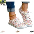 thumbnail image 1 of YOUYEDIAN Sneakers for Women Casual Strap Design Slip On Versatile Floral Print Flats Fashion Round Toe Comfy Soft Canvas Shoes, 1 of 5