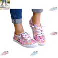 thumbnail image 1 of YOUYEDIAN Sneakers for Women Fashion Floral Print Round Toe Versatile Slip On Flats Casual Canvas Comfy Walking Shoes, 1 of 5