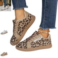 thumbnail image 1 of YOUYEDIAN Sneakers for Women Lace-up Versatile Round Toe Retro Fashion Leopard Print Flat Sneakers Platform Non Slip Comfy Outdoor Walking Shoes, 1 of 5
