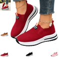 thumbnail image 1 of YOUYEDIAN Sneakers for Women Versatile Comfy Breathable Fashion Round Toe Slip On Sport Sneakers Casual Platform Solid Color Walking Shoes, 1 of 5