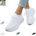 thumbnail image 1 of YOUYEDIAN Sneakers for Women Versatile Lace-up Comfy Breathable Fashion Soft Platform Sneakers Casual Sport Outdoor Walking Shoes, 1 of 5