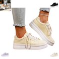 thumbnail image 1 of YOUYEDIAN Sneakers for Women Versatile Platform Comfortable Strap Design Sneakers Flat Non Slip Casual Shoes, 1 of 5