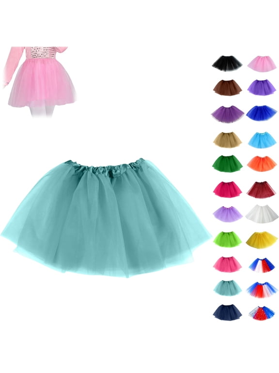 Summer Tutu Skirts for Girls Kids Stretchy Waist Puffy Ballet Princess Tulle Skirt