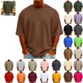 thumbnail image 1 of YOUYEDIAN T Shirts for Man Casual Versatile Short Sleeve Crewneck Shirt Fashion Loose Tops, 1 of 5