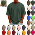 thumbnail image 1 of YOUYEDIAN T Shirts for Man Casual Versatile Short Sleeve Crewneck Shirt Fashion Loose Tops, 1 of 5