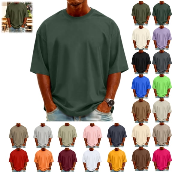 YOUYEDIAN T Shirts for Man Casual Versatile Short Sleeve Crewneck Shirt Fashion Loose Tops