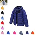 thumbnail image 1 of YOUYEDIAN Toddler Coat Winter Comfortable Warm Long Sleeve Hooded Fashion Solid Color Jacket Casual Lightweight Fitness Zipper Coat, 1 of 4