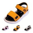 thumbnail image 1 of YOUYEDIAN Toddler Girls Boys Summer Sandals Unisex Kids Open Toe Rubber Sole Non-Slip Platform Sandals Baby Outdoor Walking Sport Beach Sandals (Yellow, 8 Toddler), 1 of 3