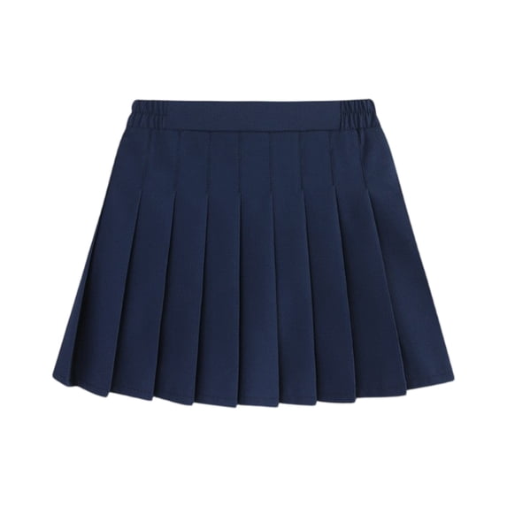 YOUYEDIAN Toddler Girls Uniform Skirts, High Waisted Athletic School Uniform Skater Skirt Navy 2-3 Years