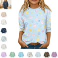 thumbnail image 1 of YOUYEDIAN Toddler Long Sleeve Top Casual Cute Print Comfy Fashion Crew Neck Soft Blouse Versatile Pullover Breathable Loose Shirt, 1 of 4