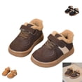 thumbnail image 1 of YOUYEDIAN Toddler Sneakers Winter Casual Athletic Platform Plush Flats Fashion Fuzzy Shoes, 1 of 5