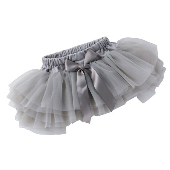 YOUYEDIAN Tulle Skirts for Girls Puffy Princess Skirt 2025 Summer Baby Tutu Skirt 6-12 Months Plain Kids Tutu Skirt,Gray 12-24 Months