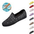 thumbnail image 1 of YOUYEDIAN Water Shoes For Women Quick Dry Breathable Knit Aqua Shoes Non Slip Outdoor Beach Walking Casual Water Sport Swim Shoes(Black), 1 of 5