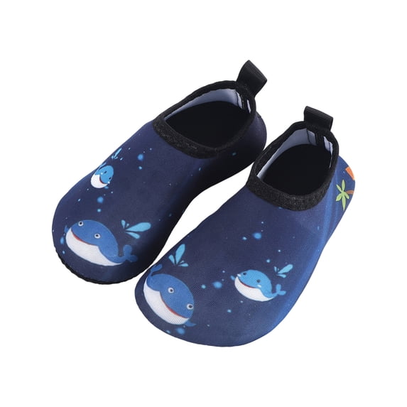 YOUYEDIAN Water Shoes for Kids Summer Barefoot Beach Sneakers Slip on Non Slip Hiking Swim Shoes Swimming Waterproof Aqua Socks Shoes (Dark Blue)