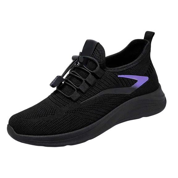 YOUYEDIAN Wide Toe Box Orthopedic Shoes for Women Extra Wide Width Sneakers Ultra Light Road Running Shoes Non-Slip Tennis Sneakers Breathable Walking Athletic (Black, 5.5 Wide（EU-36）)