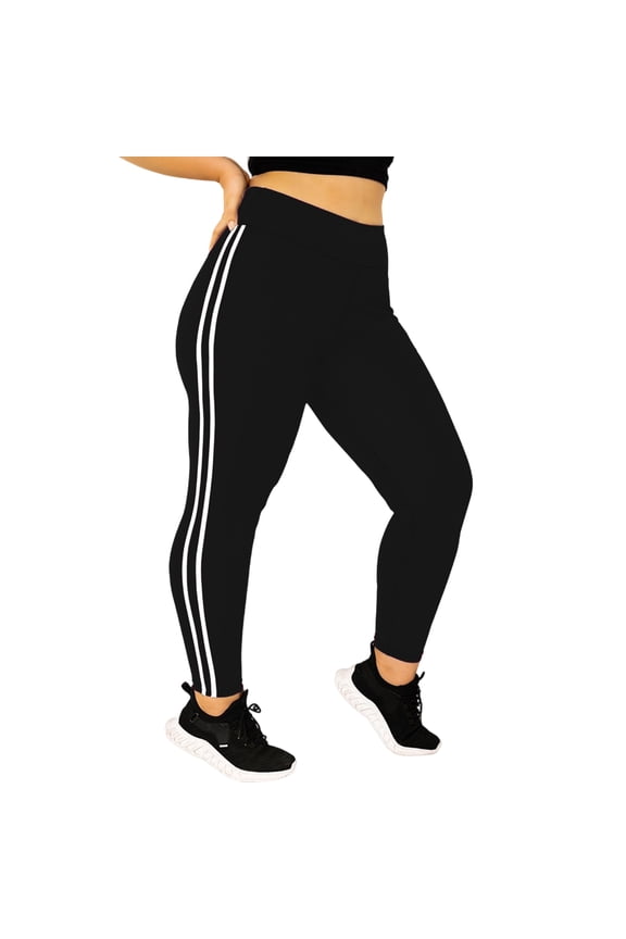 Women's Light Support Leggings - Seamless Construction for Yoga & Exercise (Black, 2XL)