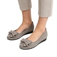 thumbnail image 1 of YOUYEDIAN Womens Flat Shoes Dress Non Slip Slip on Loafers Spring Fall Office Walking Shoes Trendy Closed Toe Orthopedic Shoes (Gray), 1 of 6
