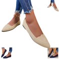 thumbnail image 1 of YOUYEDIAN Womens Flat Shoes Spring Summer Dress Loafers Slip on Non Slip Trendy Walking Shoes Business Closed Toe Orthopedic Shoes, 1 of 5