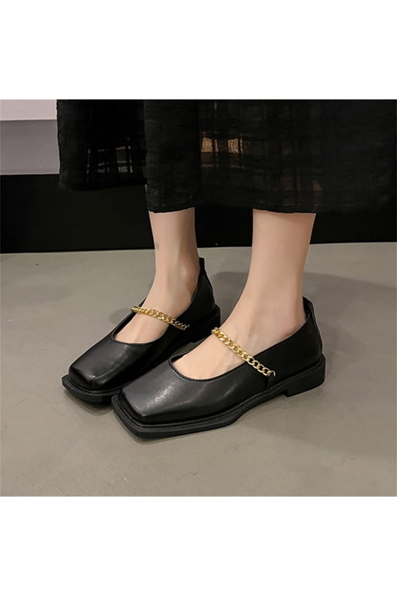 Womens Mary Jane Shoes 2026 Slip on Dressy Ballerina Flats Shoes for Women Non-Slip Comfort Shoes for School Formal Walking