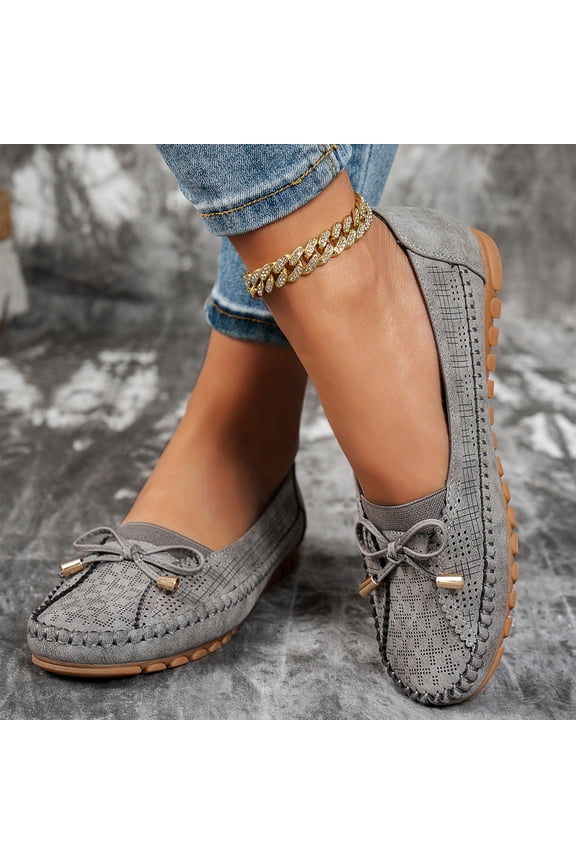 Womens Orthopedic Shoes Arch Support Non Slip Slip on Sneakers Breathable Mesh Stretch Server Shoes Comfort 2026 New Orthopedic Shoes (Gray)