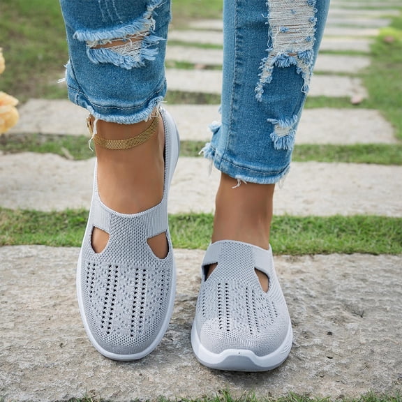 YOUYEDIAN Womens Orthopedic Shoes Arch Support Nurse Shoes Lightweight Non Slip Slip on Volleyball Shoes Mesh Stretch Comfortable 2026 New Foam Shoes