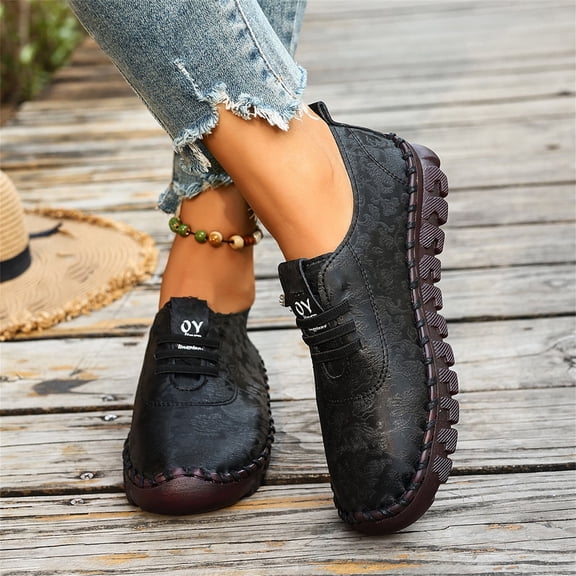 YOUYEDIAN Womens Orthopedic Shoes Arch Support Nurse Shoes Wide Non Slip Slip on Work Shoes Knitted Mesh Stretch Comfortable 2026 Orthopedic Shoes