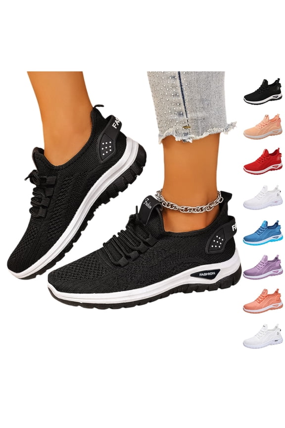 Womens Orthopedic Shoes Arch Support Tennis Shoes Wide Slip on Non Slip Walking Shoes Mesh Stretch Soft 2026 New Foam Shoes