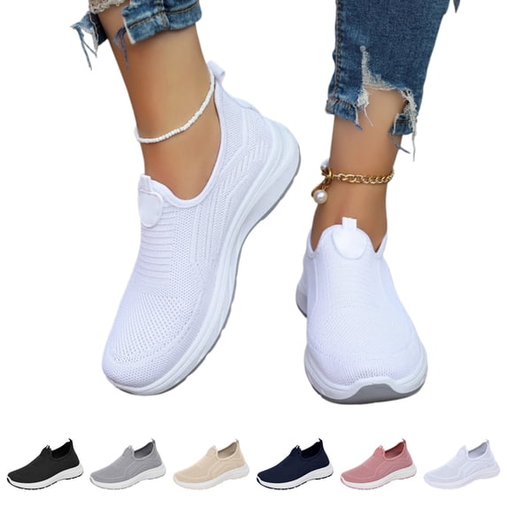 YOUYEDIAN Womens Tennis Orthopedic Shoes Women Running Shoes Lightweight Breathable Slip on Sneakers Casual Comfortable Athletic Walking Shoes