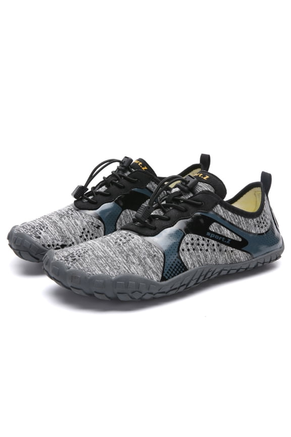 Womens Water Shoes Summer Beach Barefoot Sneakers Slip on Non Slip Vacation Swim Shoes Camping Lightweight Aqua Socks Shoes (Light Gray)