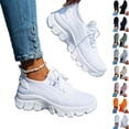 thumbnail image 1 of YOUYEDIAN Workout Orthopedic Shoes for Women - Slip-On Tennis & Running Sneakers Lightweight Breathable Non-Slip Gym Training Shoes (White, 6.5 Wide（EU-37）), 1 of 7