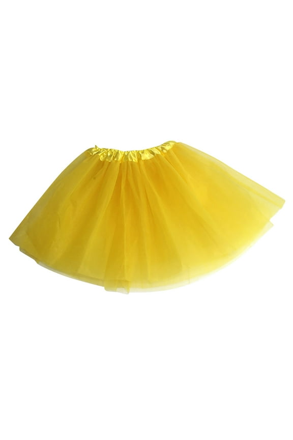 Yellow Skirts for Girls 10-12 Tulle Kids Tutu Skirt Summer Stretchy Waist Ballet Skirt Kids Puffy Princess Skirt,Yellow One Size