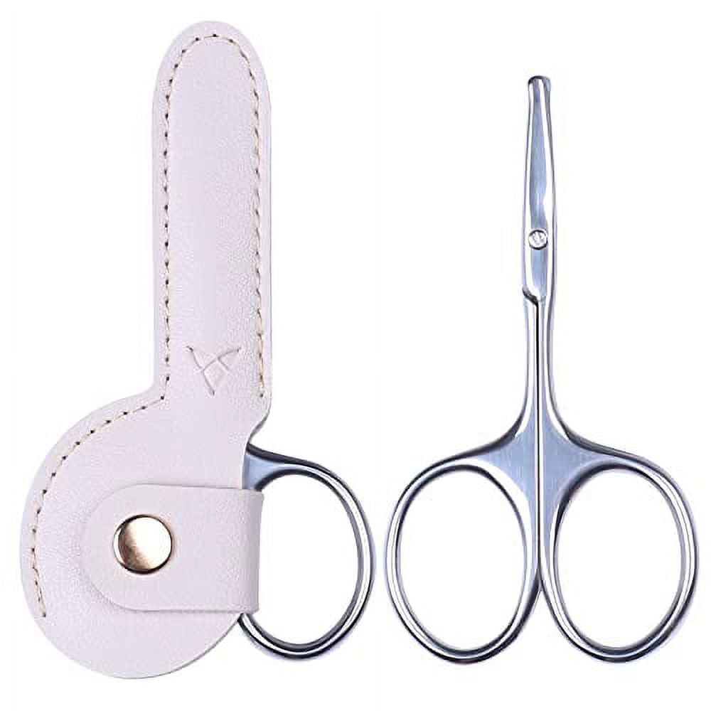 YOUYISI 3.75" Round Tip Safe Mini Pubic Hair Scissors For Women, Small Personal Beauty Vaginial