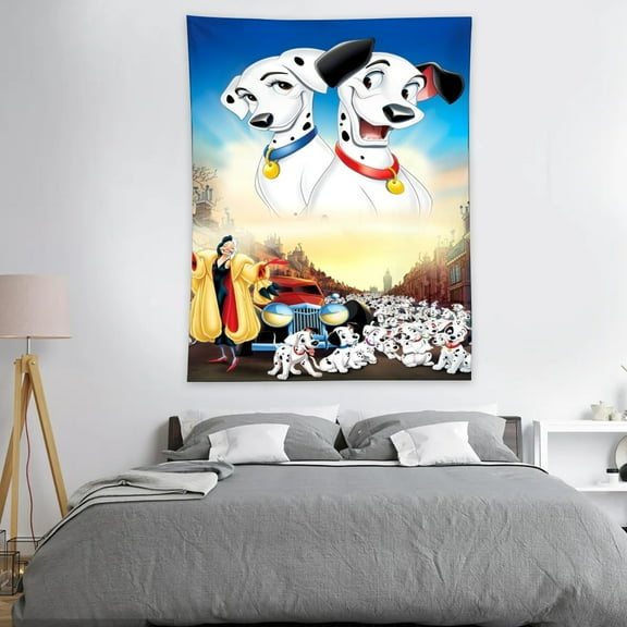 YOUYONGZHI 101 Dalmatians-Theme Anti-pilling Tapestry Gift Wall Hanging Backdrop for Room Bedroom Girls Fans Background Banner Party Birthday Supplies Decor