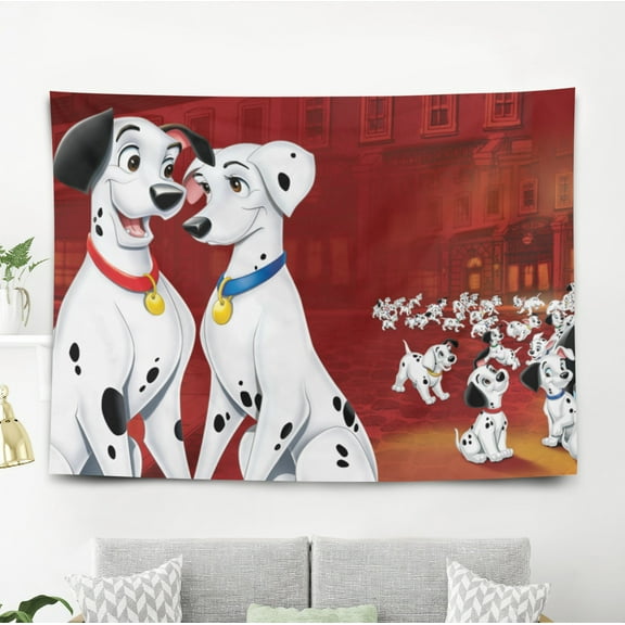 YOUYONGZHI 101 Dalmatians-Theme Anti-pilling Tapestry Gift Wall Hanging Backdrop for Room Bedroom Girls Fans Background Banner Party Birthday Supplies Decor