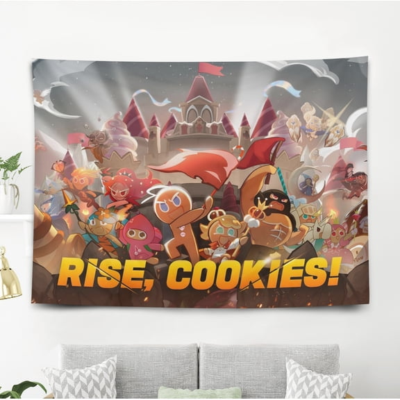 YOUYONGZHI Cookie Run-Theme Anti-pilling Tapestry Gift Wall Hanging Backdrop for Room Bedroom Girls Fans Background Banner Party Birthday Supplies Decor