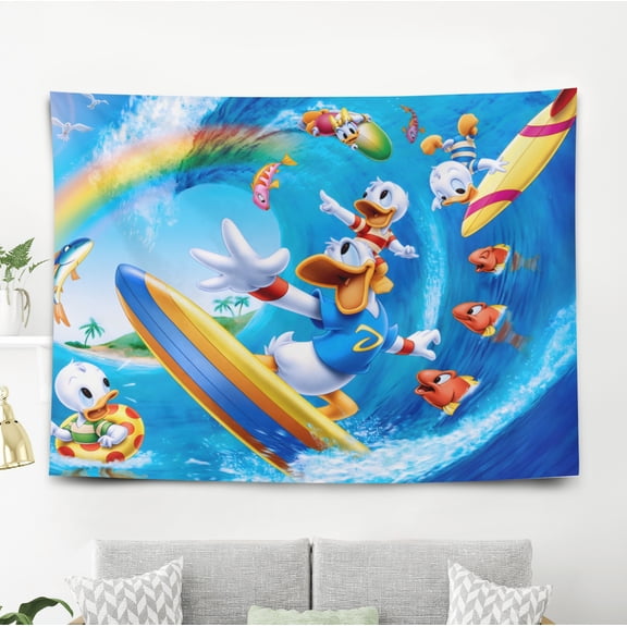YOUYONGZHI Donald Duck Sailor Duck-Theme Anti-pilling Tapestry Gift Wall Hanging Backdrop for Room Bedroom Girls Fans Background Banner Party Birthday Supplies Decor