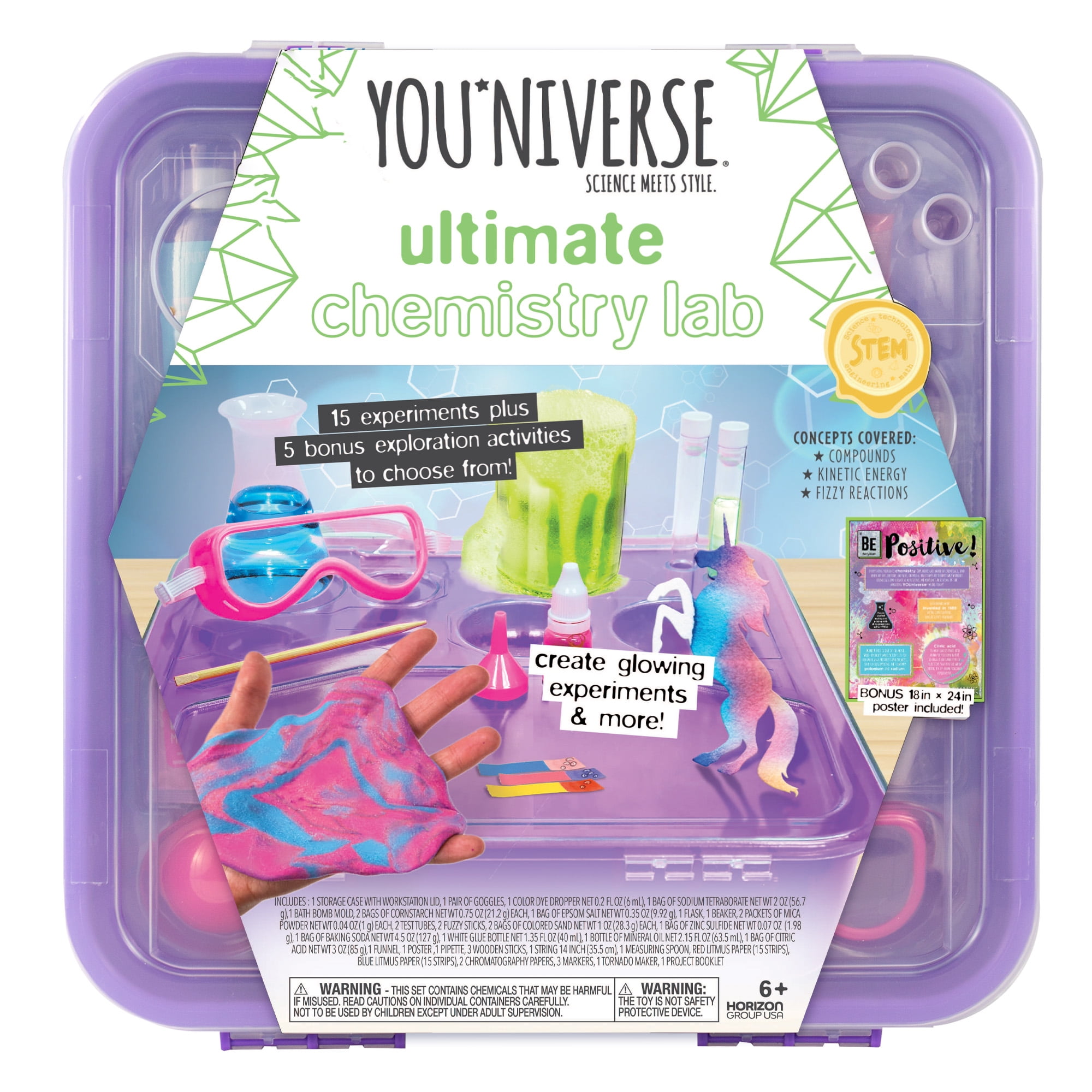 YOUniverse Ultimate Chemistry Lab, Science Kit for STEM Learning, Boys and Girls, Child, Ages 6+