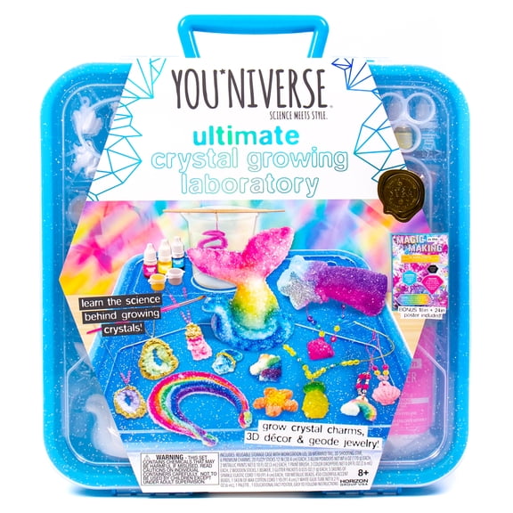 Open Box YOUniverse Ultimate Crystal Growing Lab, Kids Science Kit for Boys and Girls, Ages 8+, Holiday STEM Gift