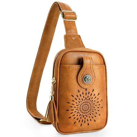 YOVIEE Chest Sling Bag Purse Sunflower Crossbody Bag for Women, Chest Backpack Handbag With Adjustable Strap
