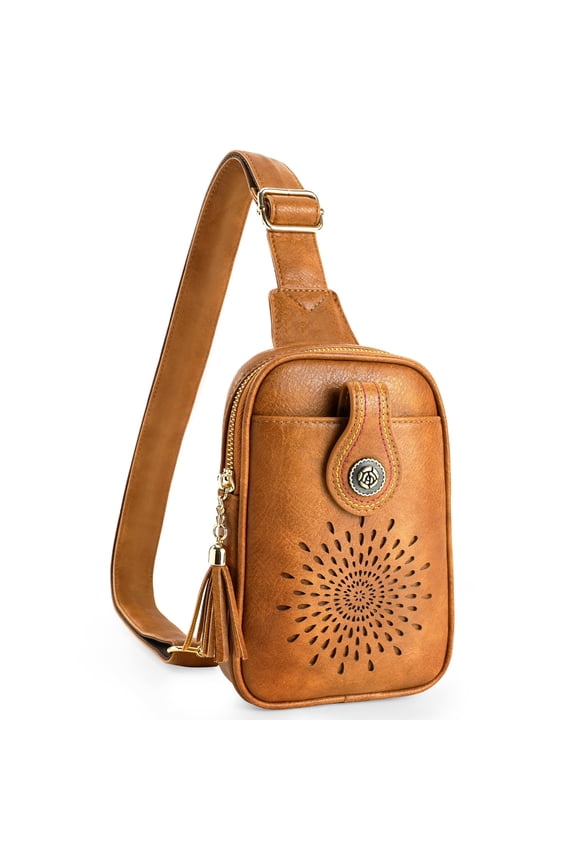 Chest Sling Bag Purse Sunflower Crossbody Bag for Women, Chest Backpack Handbag With Adjustable Strap