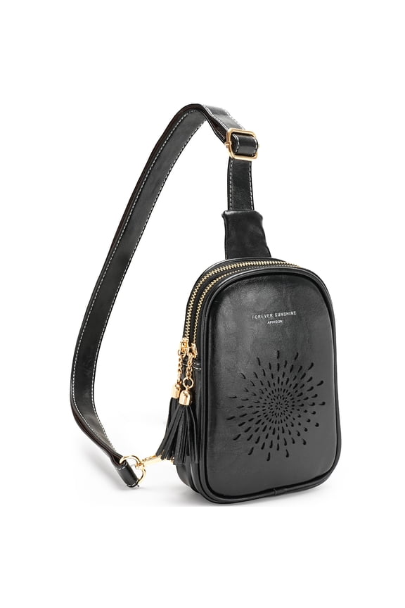 Chest Sling Bag Purse Sunflower Crossbody Bag for Women, Chest Backpack Handbag With Adjustable Strap