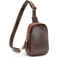 thumbnail image 1 of YOVIEE Small Sunflower Fashion Sling Bag Backpack For Women Premium PU Leather Tassel Coffee, 1 of 5