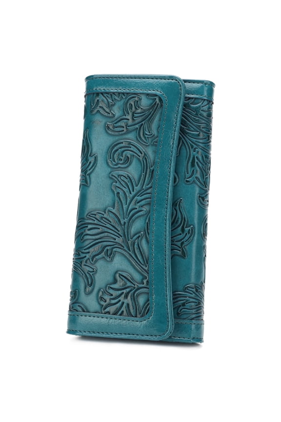 Trendy Clutch Womens RFID Wallet Credit Card Holder with Card Slots and ID Window