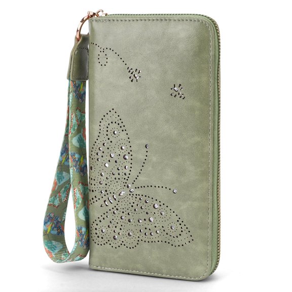 YOVIEE Womens RFID Wallet with Multiple Card Slots and Cellphone Compartment, Trendy Clutch Card Holder for Women
